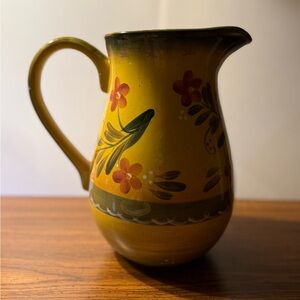 Home Interiors Tuscan Floral Ceramic Pitcher